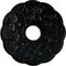 Ekena Millwork Terrones Butterfly Ceiling Medallion (Canopies up to 3 7/8"), 17 7/8"OD x 3 7/8"ID x 1"P, Jet Black CM17TSBLF - alternate 1